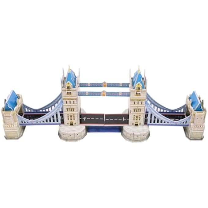 3D PUZZLE GLOBAL LANDMARKS TOWER BRIDGE GRAND UNIQUE & COLLECTIBLE MODEL ASSEMBLY BUILDING KIT FOR KIDS & ADULTS 41PCS - Image 3